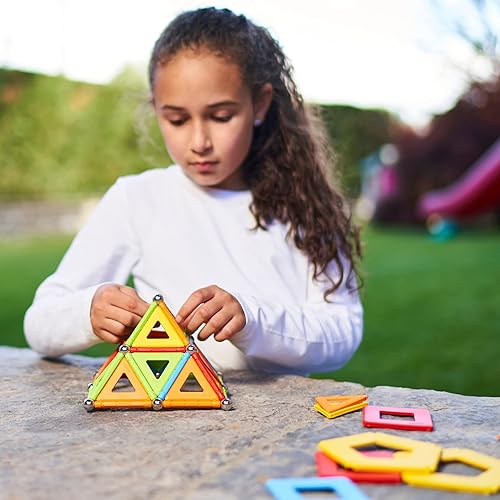Miniatura 7 de Geomag Supercolor - Juguetes magnéticos para niños a partir de 5 años, 78 imanes educativos STEM para niños, bloques magnéticos, azulejos y juguetes
