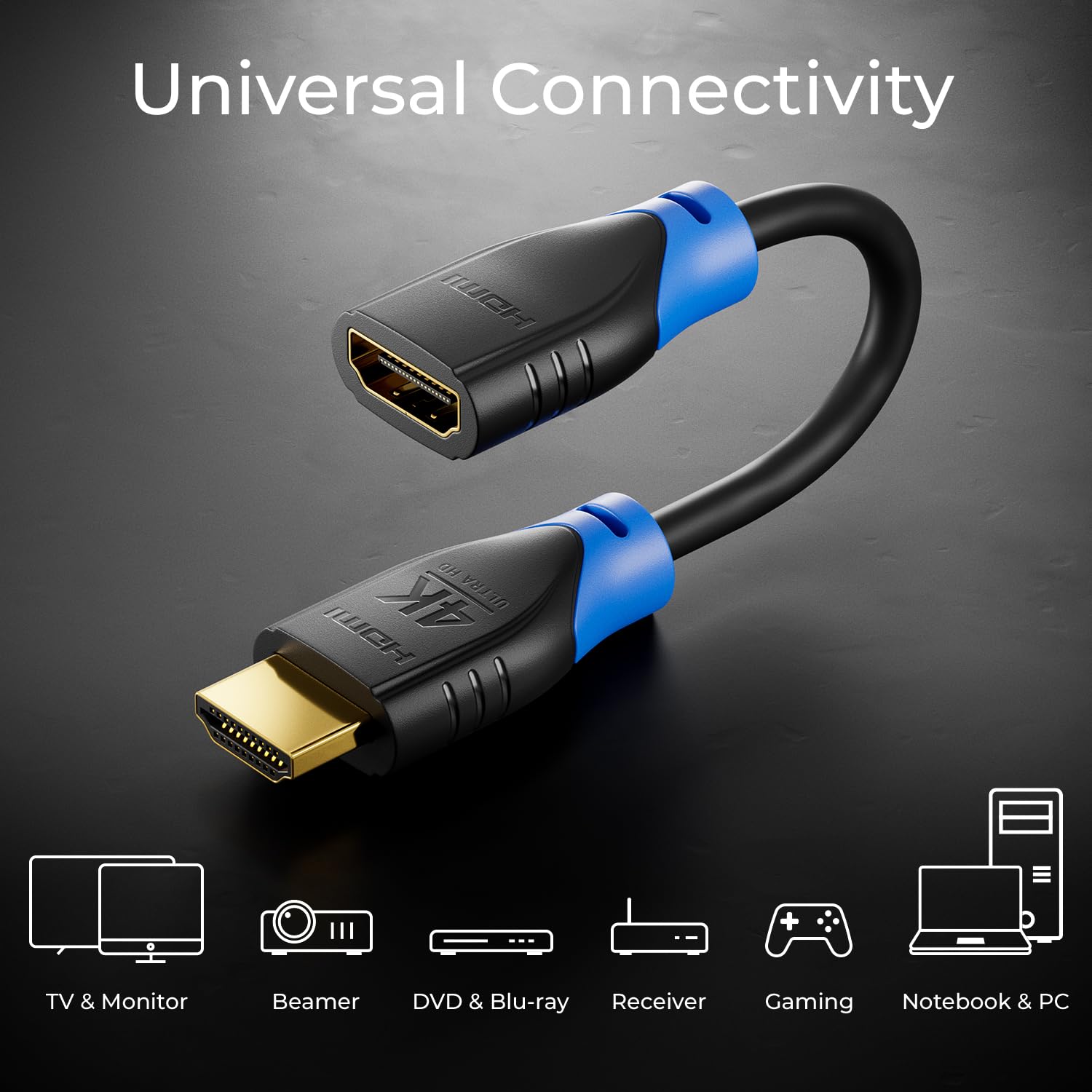Clé Chromecast USB-C HDMI 4K 30Hz Câble 1.8m Pour TV Moniteur Projecteur YONIS