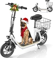 Vista 99 de Caroma Electric Scooter with Seat, Max 30 Miles Range&20MPH Speed, Peak 800/1200W Motor, Foldable Electric Scooter for Adults and Teens, Commuter E