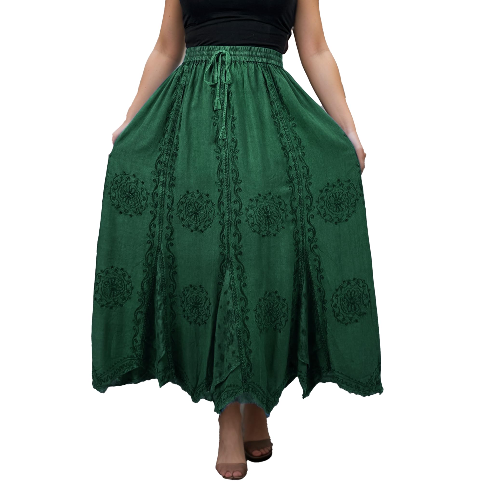 Agan Traders Embroidered Maxi Skirt