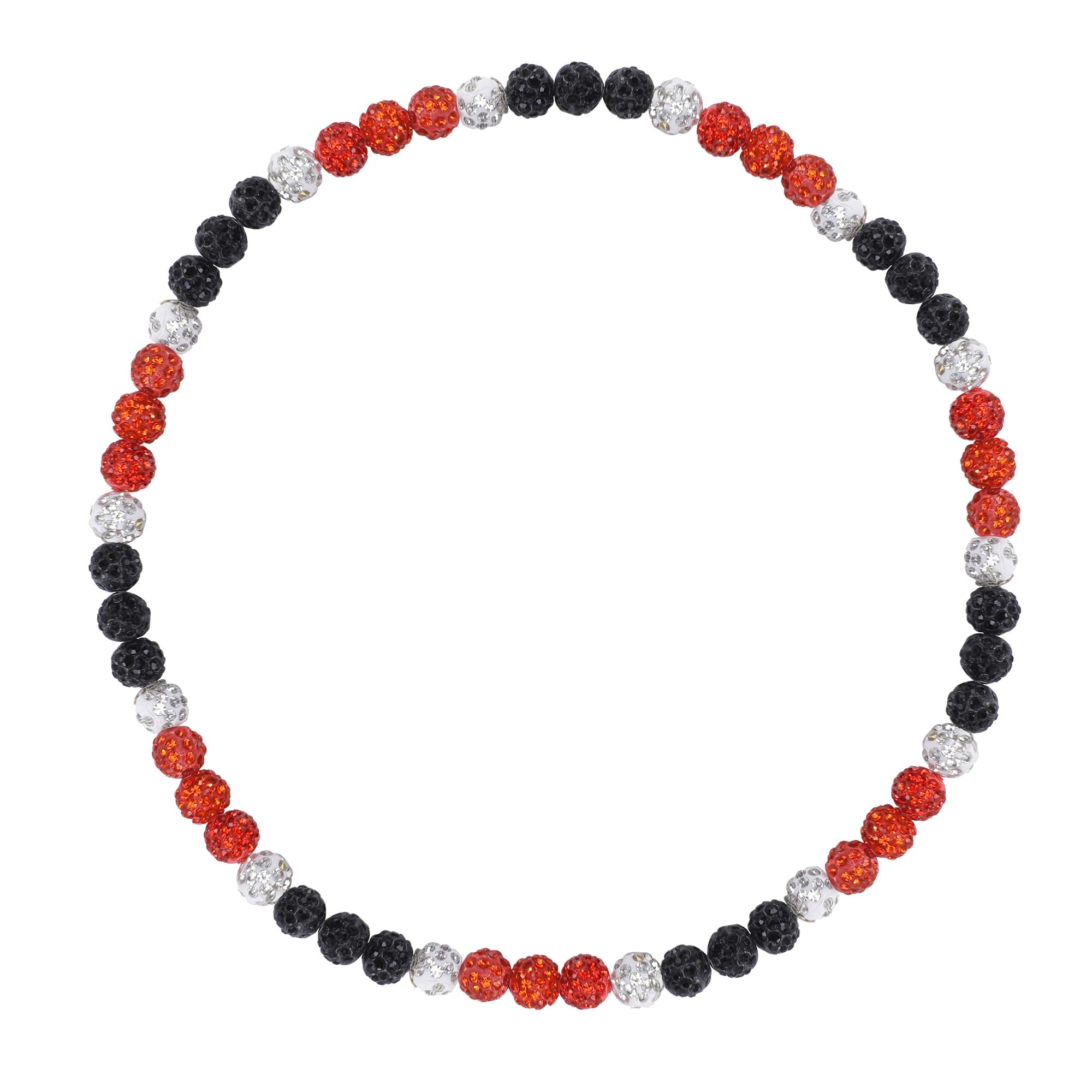 Aswinfon Bling Baseball Necklace - Rhinestone & Bead Sports Jewelry For Men & Women (16, 18, 20 Inch)