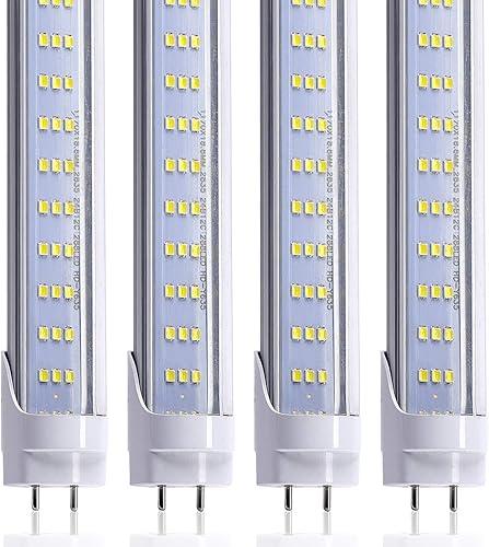douyidou Paquete de 25 bombillas LED tipo B T8 T12 de 4 pies, 60 W, 7500 lm, 6000 K, blanco frío, reemplazo de tubo fluorescente, 3 filas, retire el