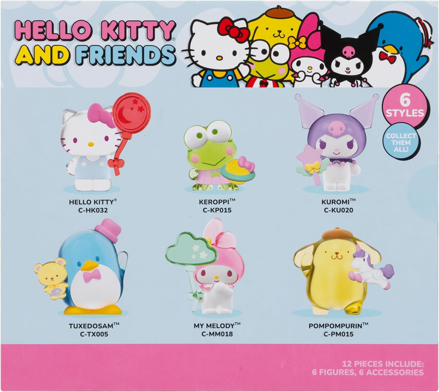 Hello Kitty - Pack of 6 Figures, Accompany Friends Adventures, Different Figures with Unique and Fun Accessories, for Children from 4 Years, Famous (HKT11000)