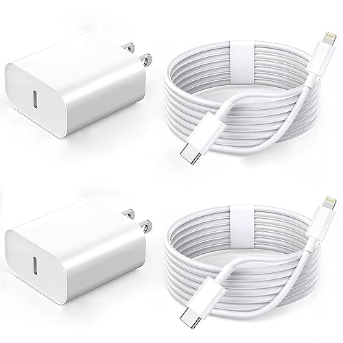 Miniatura 8 de [Certificado MFi de Apple] Cargador de 45 W para iPhone 17 16 15 Pro Max, paquete de 2 cargadores rápidos USBC, enchufe de viaje largo de 6 pies