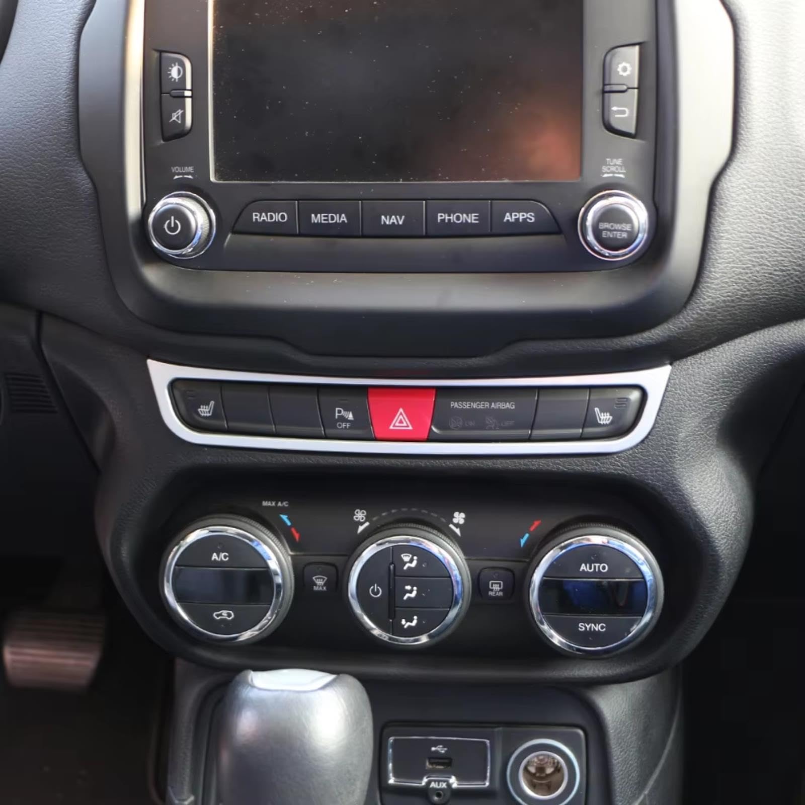 Adesivi Per Pulsanti Auto Per Jeep Per Renegade Adesivo Pulsanti Auto | Per Il 2015 2016 2017 2018 2019 2020 2021 Console Centrale Cruscotto Sedile Interruttore Calore Pannello Copertura