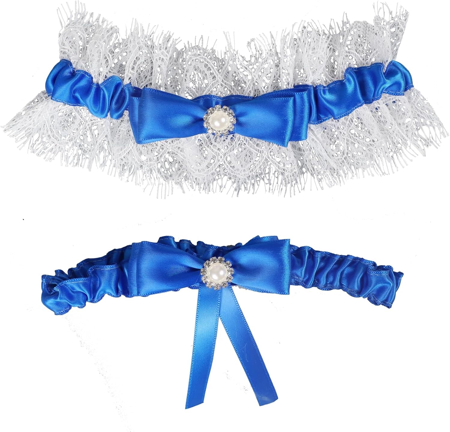 Lace Wedding Garters for Bride with Pearl Party Prom Leg Garter Belt