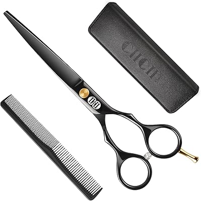 CIICII Juego de tijeras profesionales para el cabello, tijeras de peluquería para diestros e zurdos de 6.5 pulgadas para peluquerí