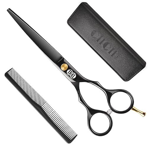 CIICII - Tijeras de corte de cabello, juego de tijeras profesionales de 6.5 pulgadas (tijeras de corte de pelo, corte de barba, kit de corte de