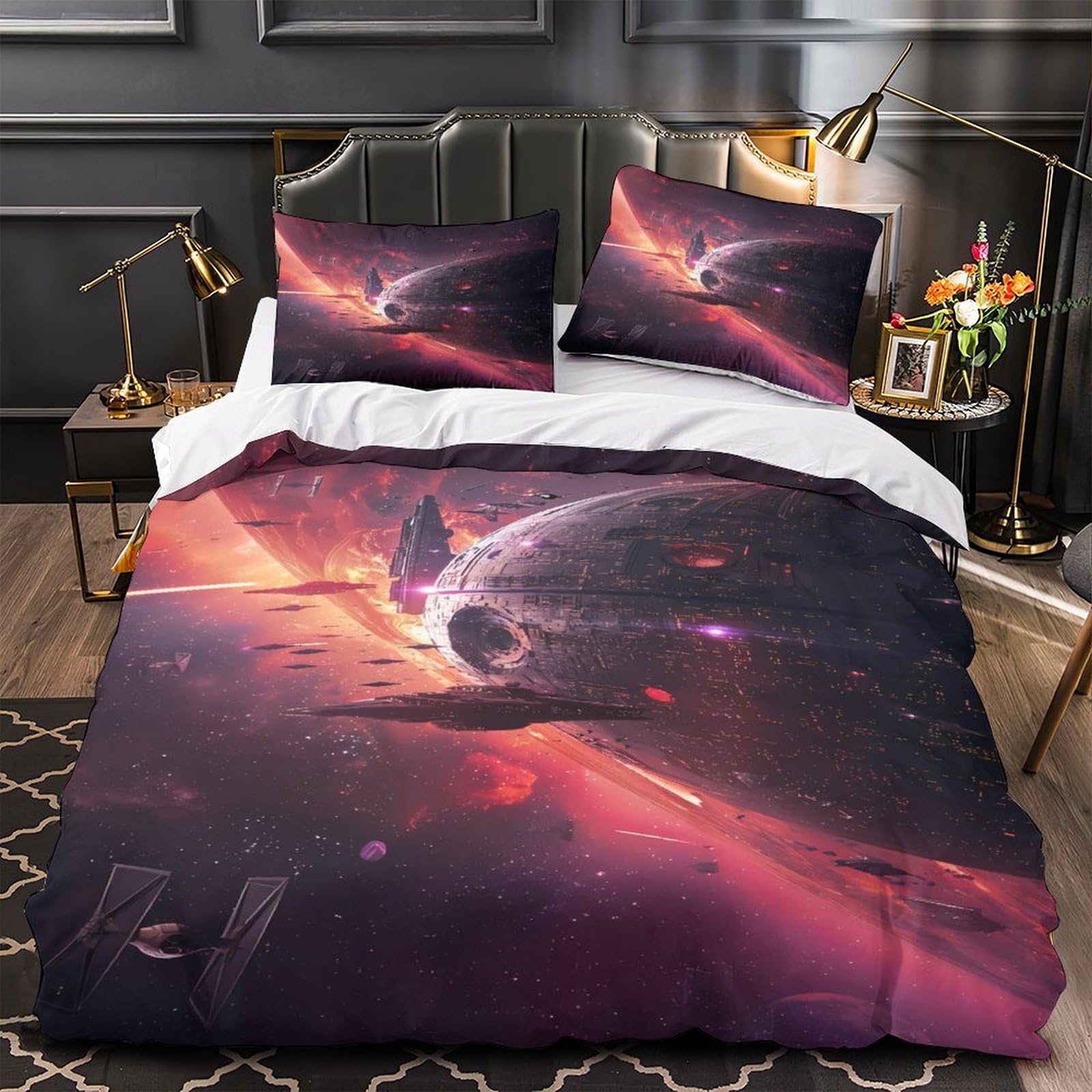Housse de couette microfibre ultra douce Pierres de Spa parure de lit luxe zen pour King size