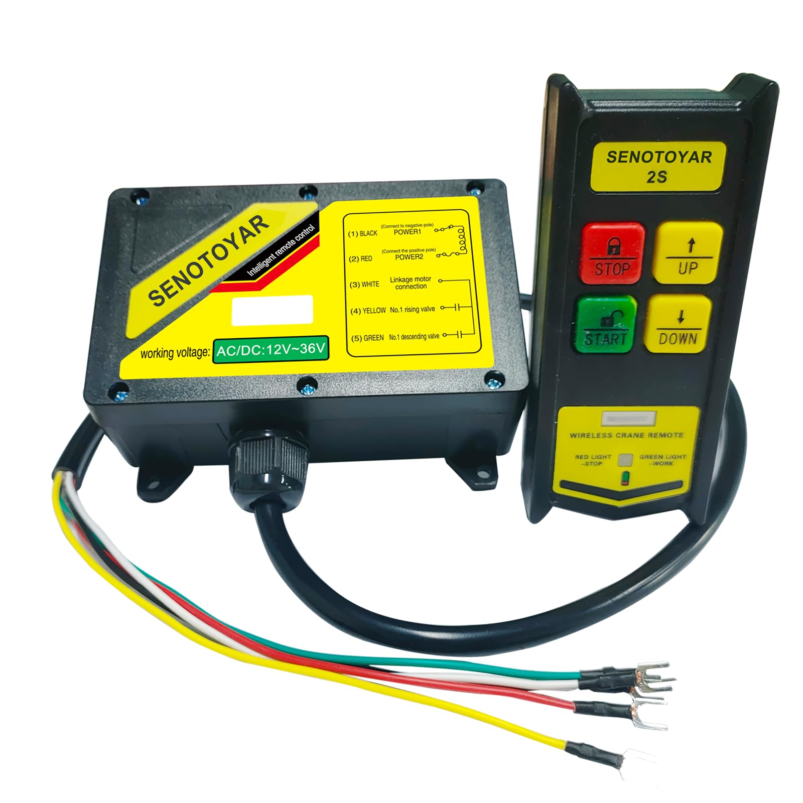Wireless Crane Remote Control 12-36V Dump Trailer Wireless Remote Accessories Wireless Winch Controller Up-Down Switch Control Station