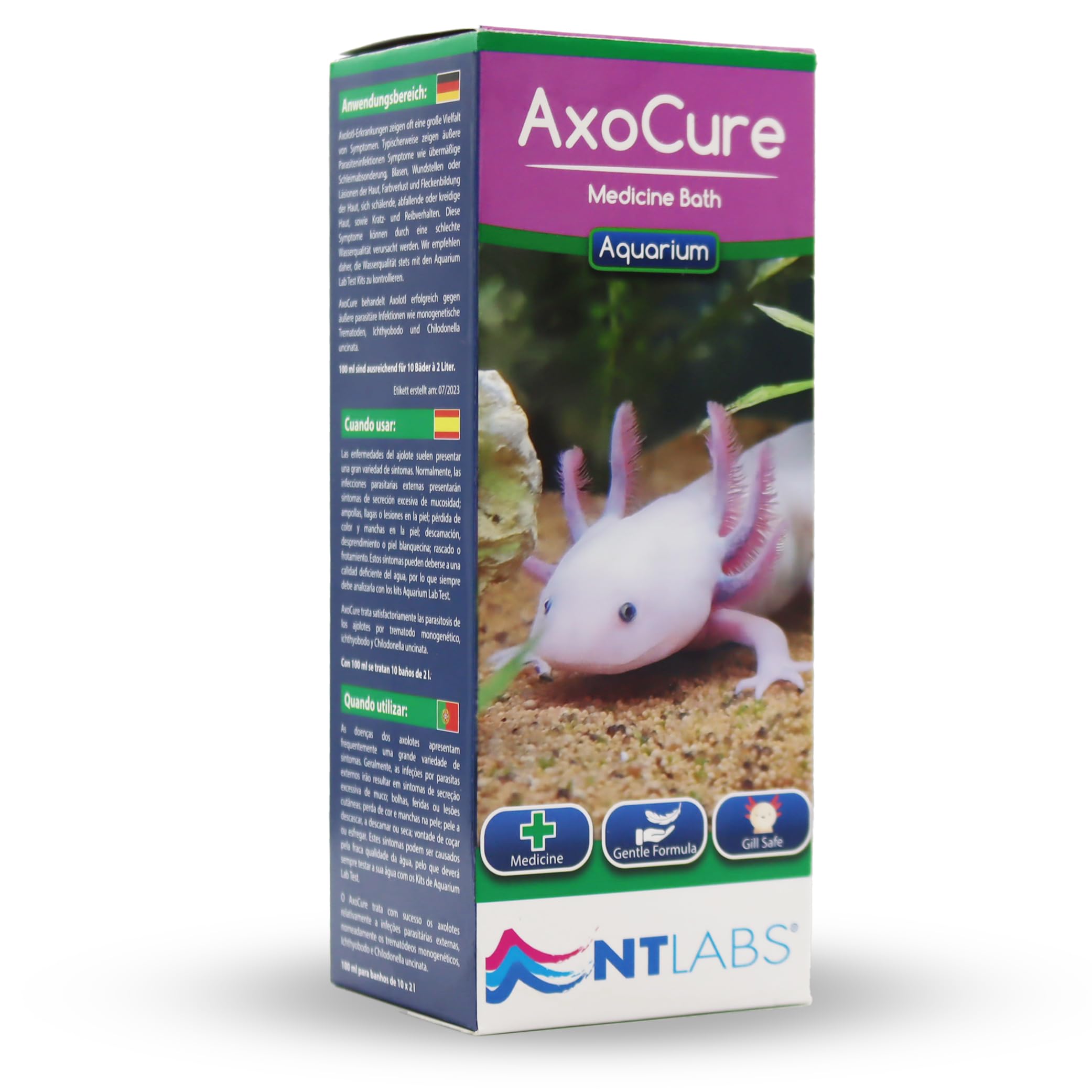 NT Labs AxoCure Treats Axolotls For External Parasitic Infections Including Mongenetic Trematodes