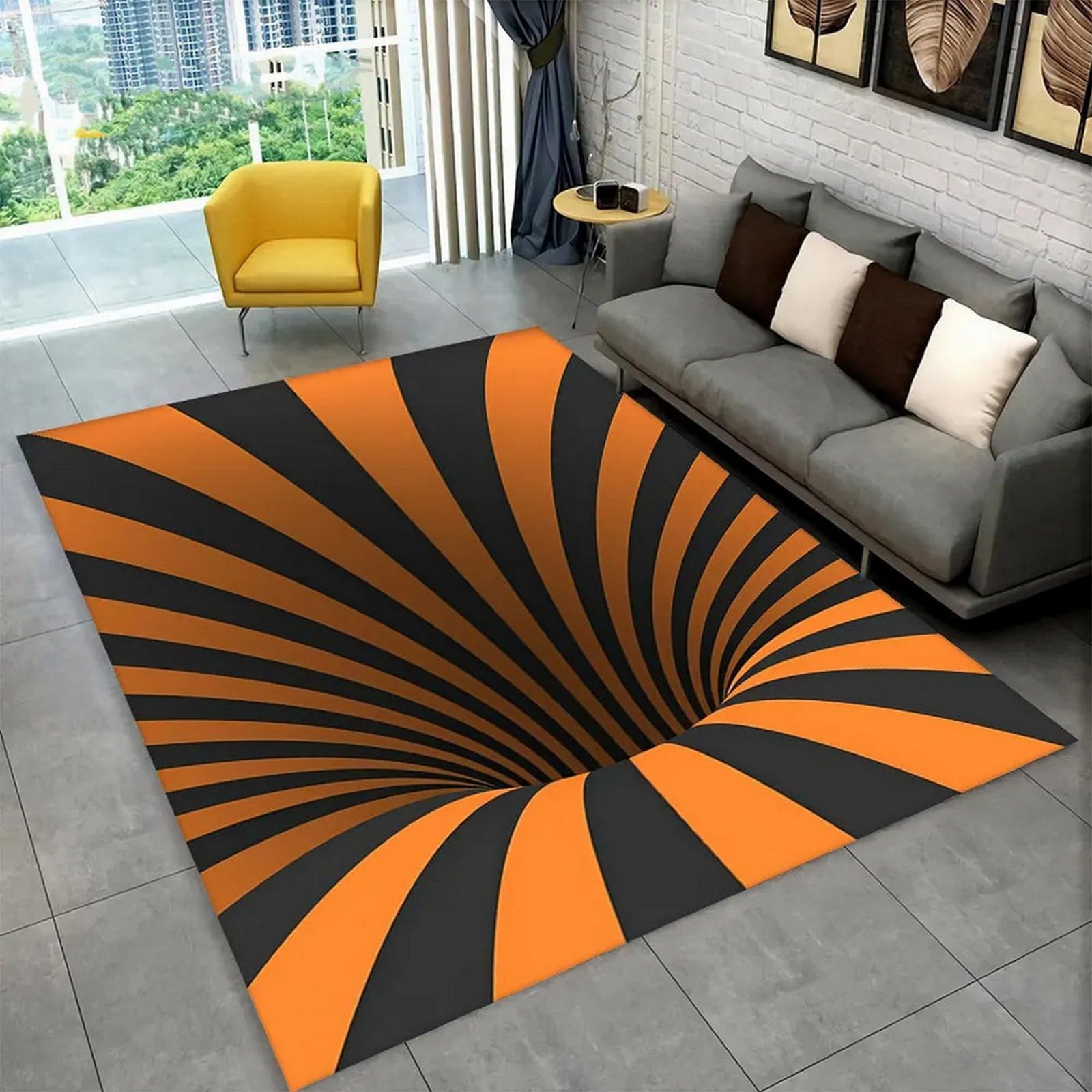 Tapis de bain 3D antidérapant grand format et flanelle tout doux