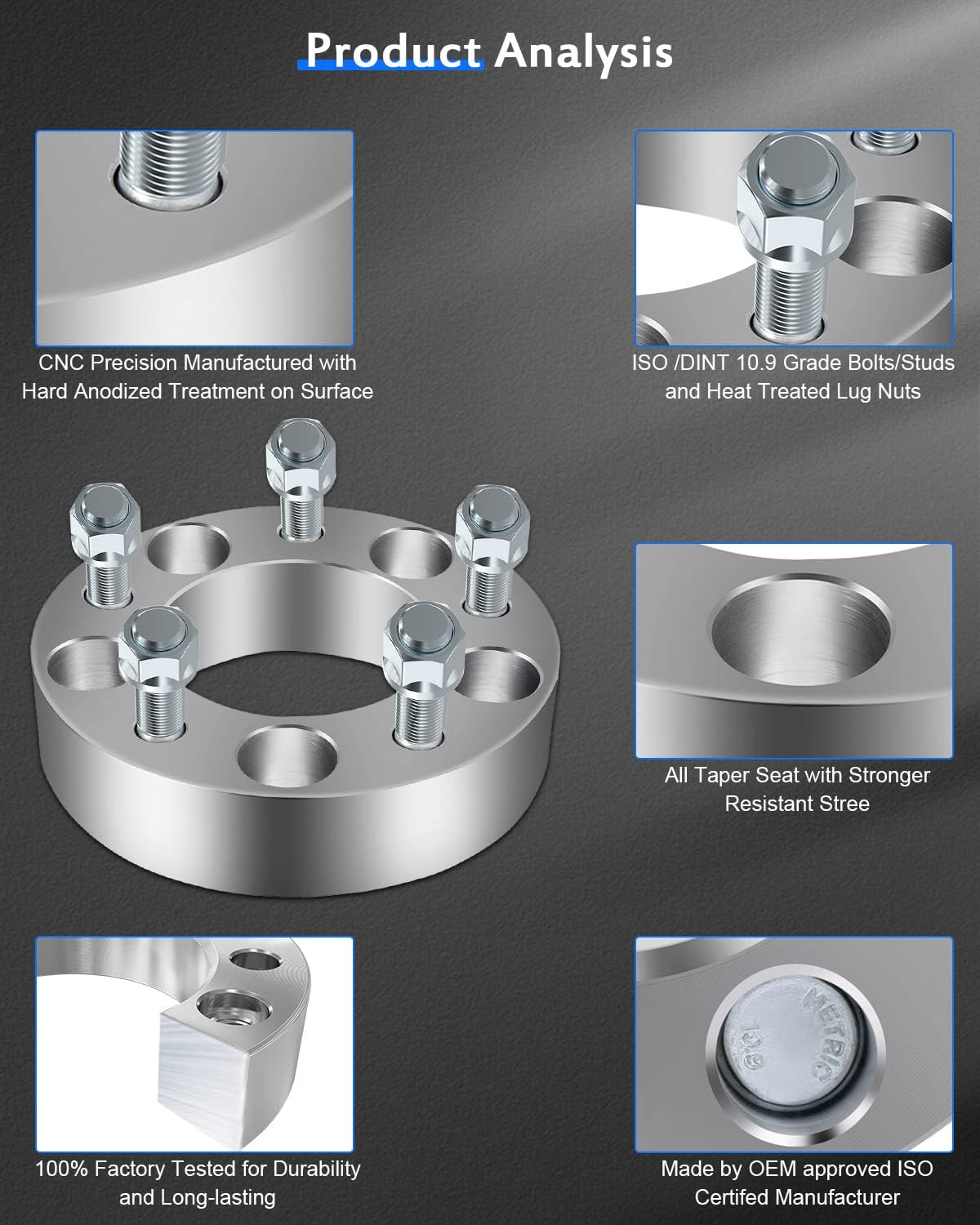 ECCPP 4PCS 1.5" inch Wheel Spacers 5x5 to 5x5 5x127mm 5 Lug Fit for 2011-2015 for Jeep Grand for Cherokee |1996-2002 for Chevrolet Express 1500| 1995-1999 for Chevrolet Tahoe