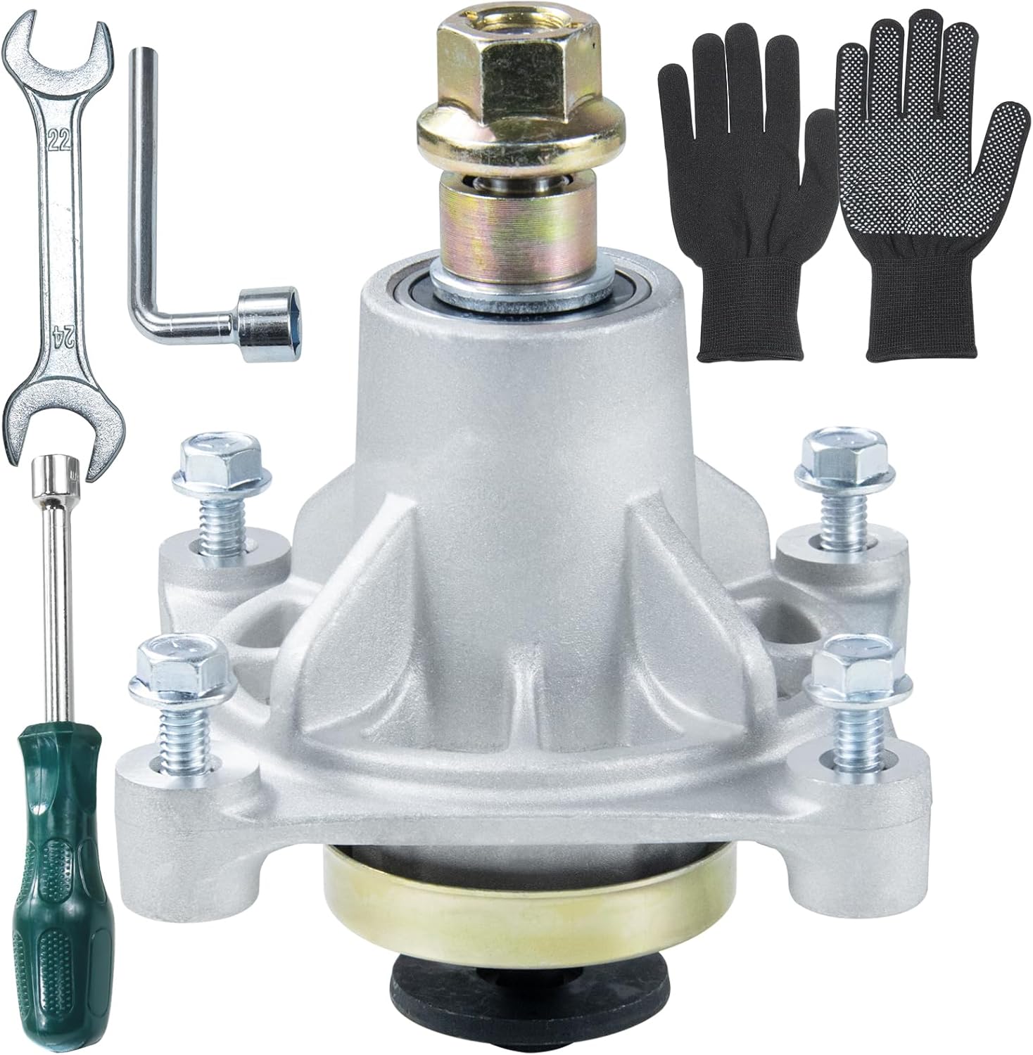 604214 Spindle Assembly Replaces Hustler 604214 Spindle Assembly 604214 Spindle for Hustler Mower, Hustler Raptor 36 42 48 52 Inch, Hustler 42 48 52 Inch, Hustler Raptor Limited 52 Inch Decks