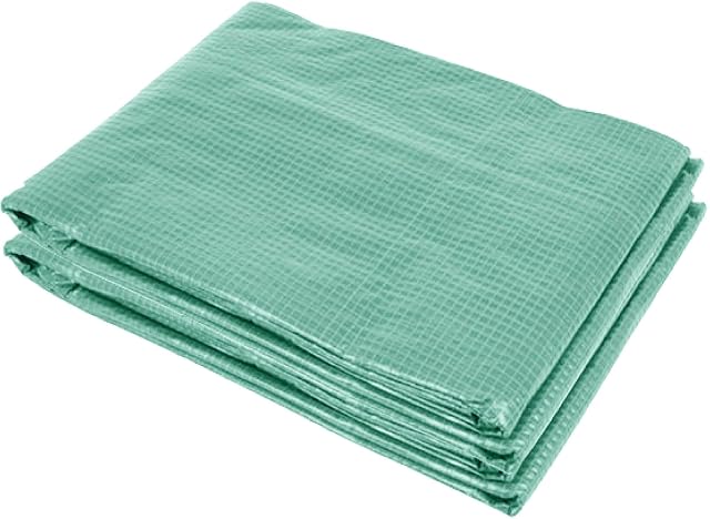 Outsunny 3 x 2 x 2m Greenhouse Replacement Cover ONLY Winter Garden Plant PE Cover for Tunnel Walk-in Greenhouse with Roll-up Windows Door Outdoor