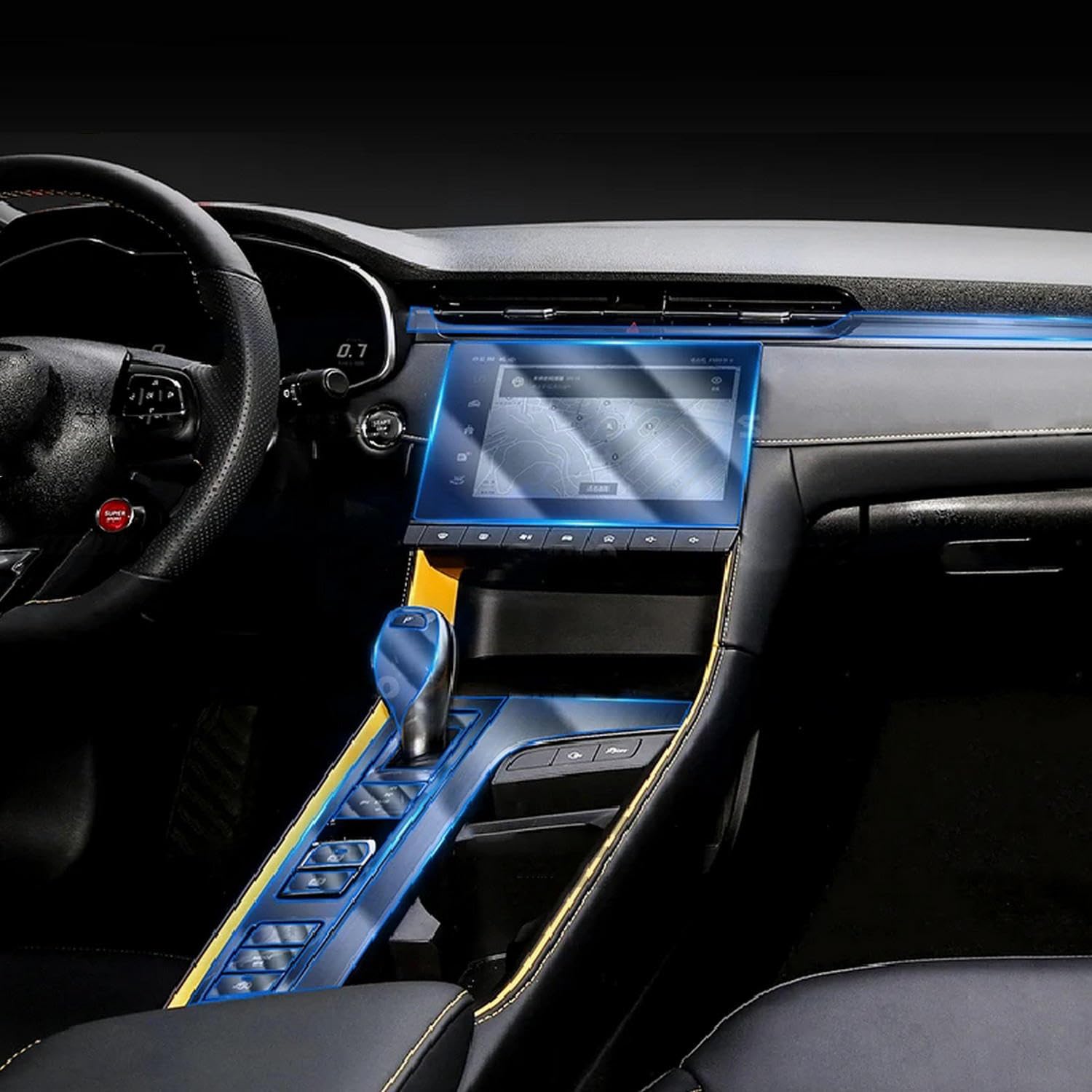 Film protecteur TPU intérieur voiture compatible avec MG 6 2020 2021 2022 2023