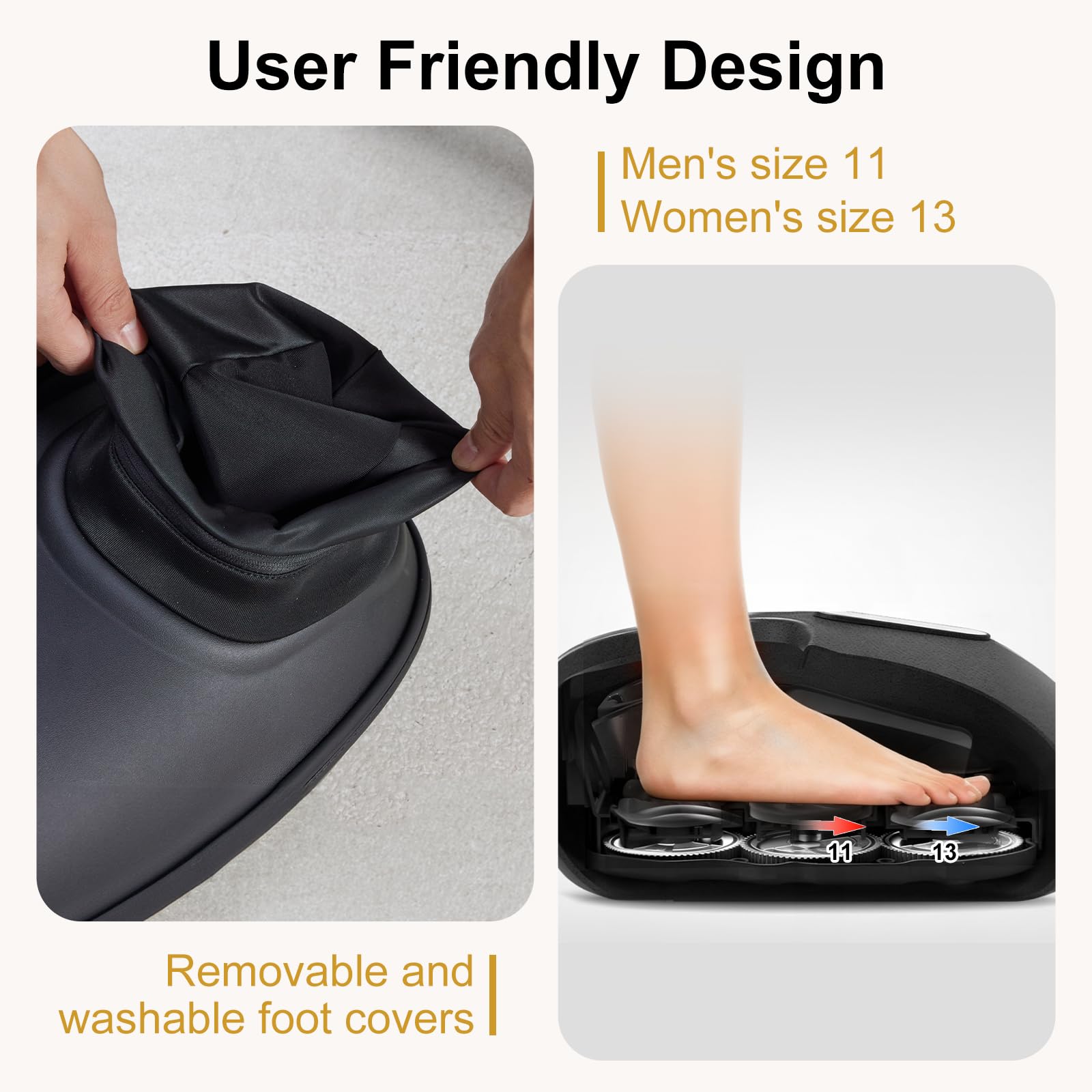 NEWBULIG Máquina masajeadora de pies con calor, compresión de aire y amasamiento profundo, 6 modos de masajeador de pies Shiatsu para alivio muscular, regalos de San Valentín para mujeres, hombres y