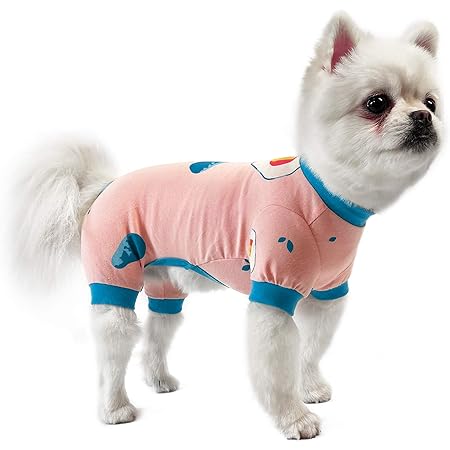 Amazon Tony Hoby 犬服 パジャマ 100 ソフトコットン生地 小型犬服 ヒョウ柄 4本足入れ 暖かい 犬のロンパース 可愛いかつ元気な服 春夏秋冬用 Tony Hoby シャツ パーカー 通販