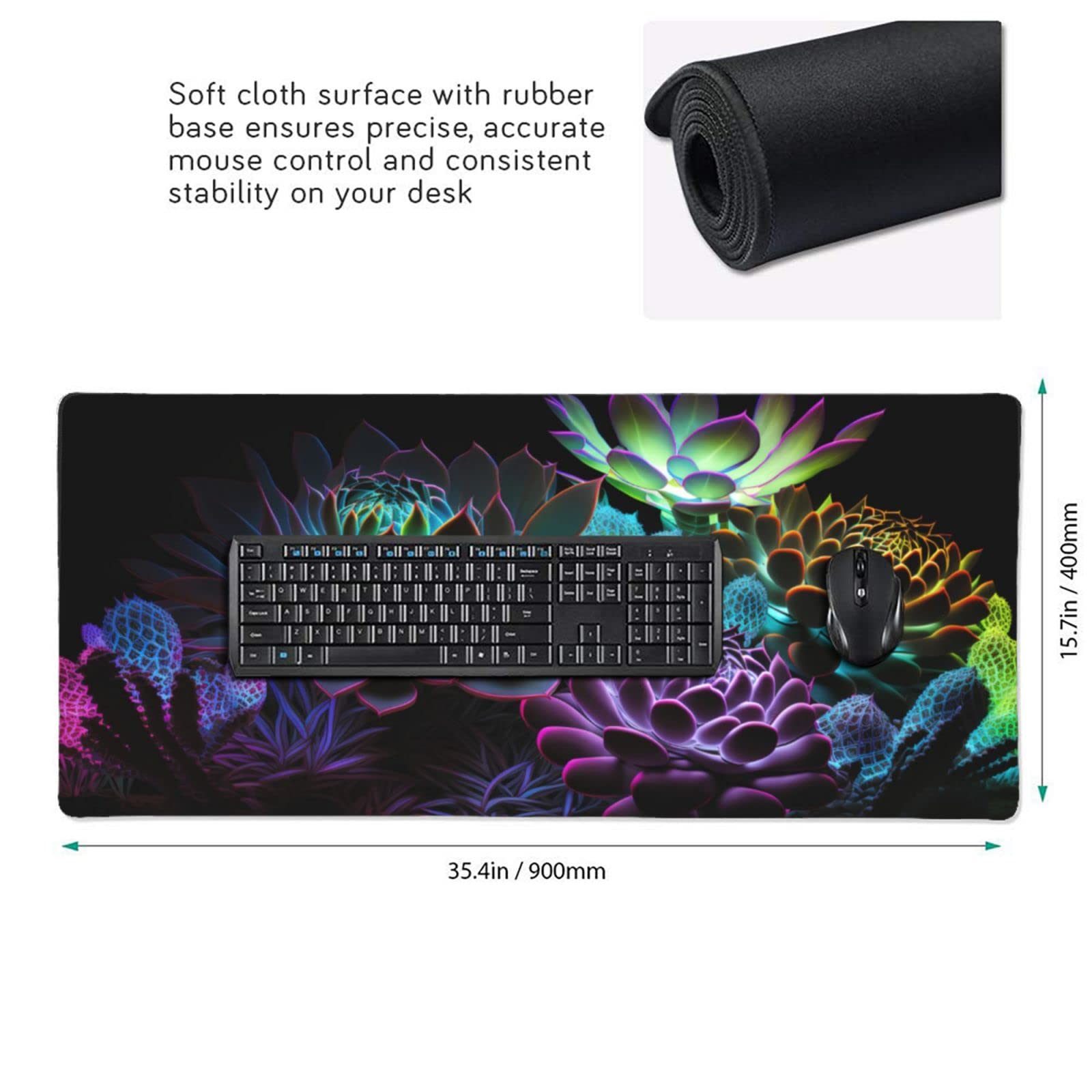 Tapis De Bureau, Grand Tapis De Souris étendu Pour Clavier D'ordinateur