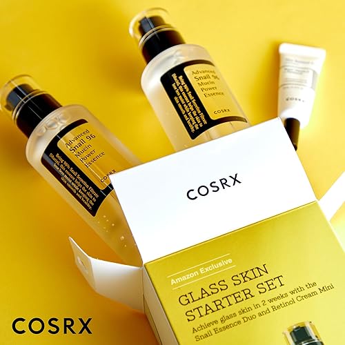 Miniatura 6 de COSRX Juego de iniciación de Glass Skin para principiantes, Advanced Snail 96 Mucin Power Essence (3.38 onzas líquidas x 2) y Retinol 0.1 Cream Mini