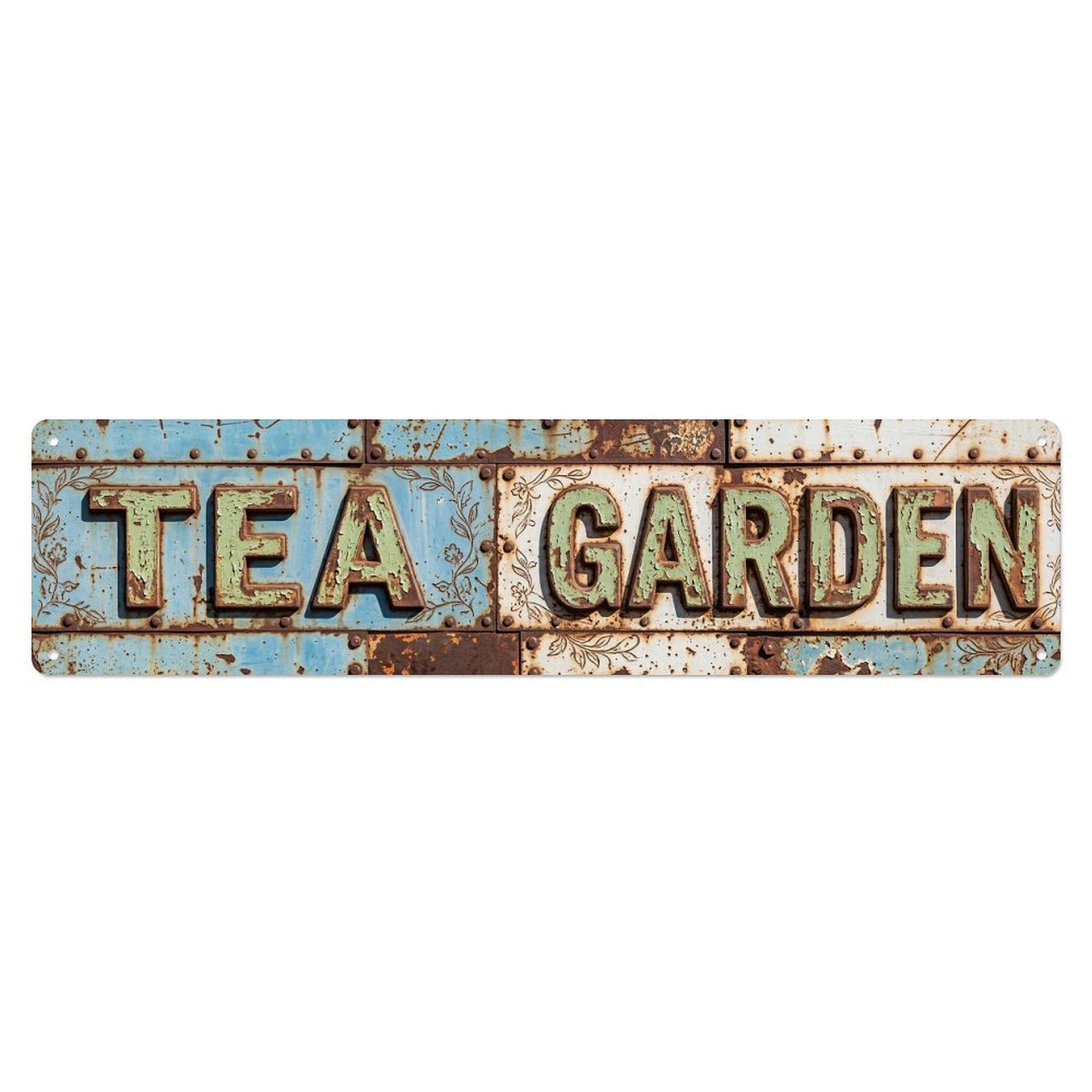 Tea Garden Farmhouse Decor Metal Tin Sign