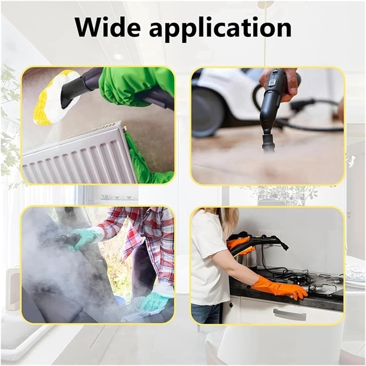 12PCS Replacement Round Brush Set Nozzle,Compatible With Karcher Easyfix SC1 SC2 SC3 SC4 SC5 Steam Cleaner Accessories Parts