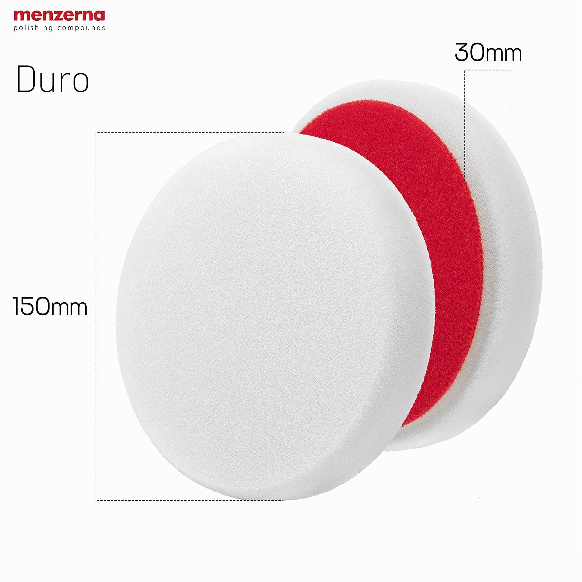 detailmate Set di Lucidi e Pasta abrasiva lucidante - Menzerna 250 ml- SHC 1000 + MC 2500 + FF 3000 + 3 Tamponi per lucidare (Morbido, Medio, Duro) + Panno Microfibra per la lucidatura