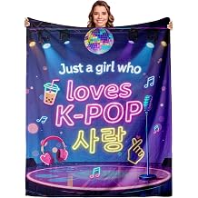 Kpop Merch Stuff Kpop Blanket K Pop Gifts for Girls Korean Room Decor Korean Gifts for Women Brr Basket Stuffers Stocking Stuffers for Teen Girls Daughters Throw Blanket 60x50in for K Drama Lovers