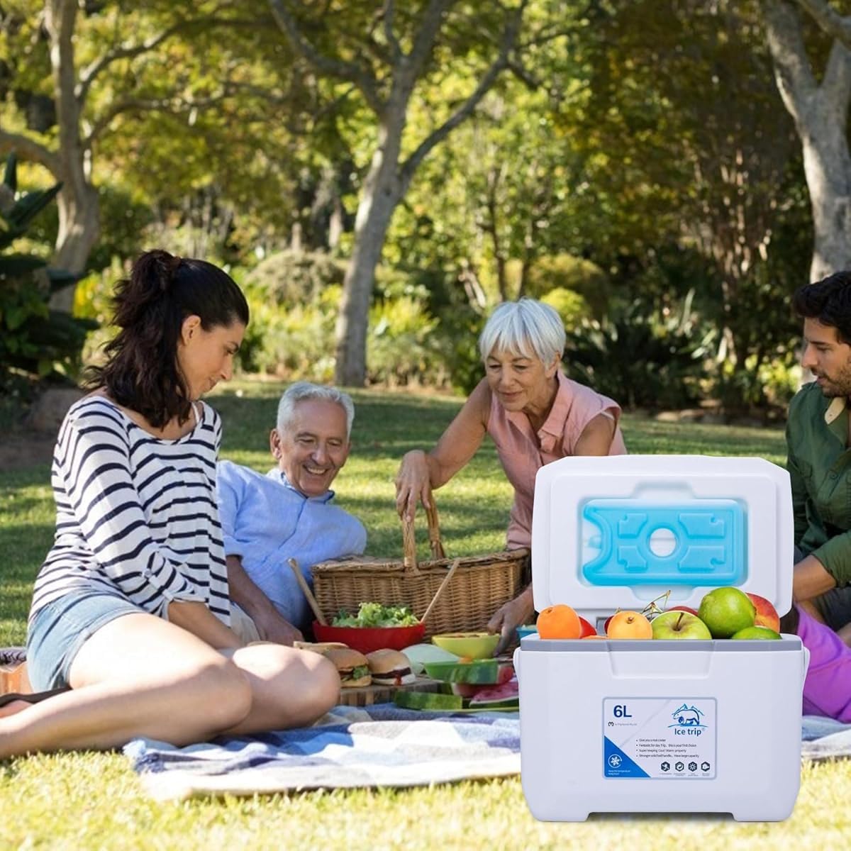 Amazon | Auyyhui 6L ドリンク・食品用クーラーボックス、6L クーラーボックス、1 個のアイスパック付き、旅行・キャンプ・ピクニック・ キャラバン用、断熱クーラーボックス、冷凍ボックス＆小型クーラーボックス、8 時間断熱ピクニックボックス I2 | Auyyhui | クーラー ... 6L クールボックス ドリンク フード アイス用、6L クールボックス アイスパック1個付き 旅行 キャンプ ピクニック キャラバン
