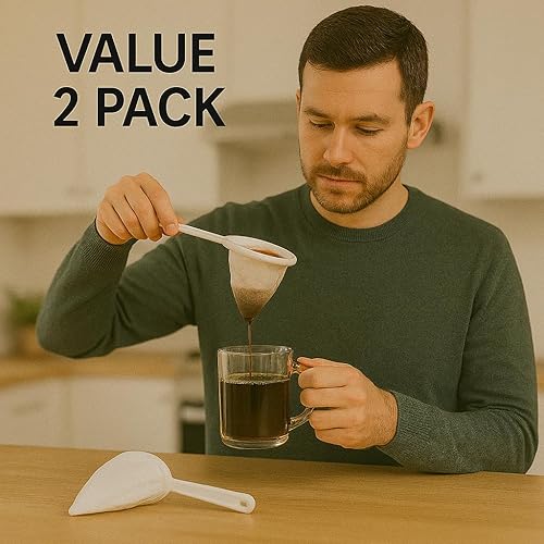 Miniatura 2 de Paquete de 2 filtros de tela de franela Colador De Cafe, reutilizables, sostenibles y fáciles de usar para una experiencia de café rico y suave