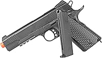 Vista 5 de BBTac Pistola Airsoft 1911 - Pistola de metal Airsoft con resorte accionado, construcción de aleación de metal de alta precisión FPS (negro táctico)