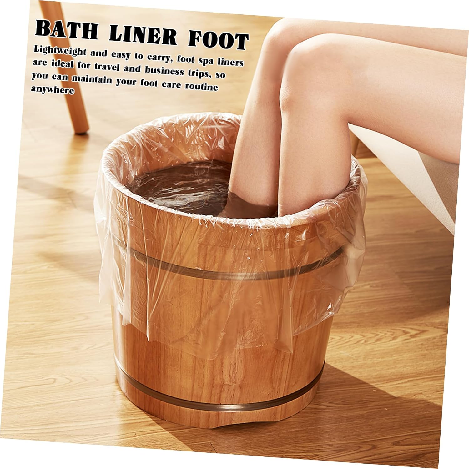 Foot Bath Liners 160 Pack Large Foot Bath Bags for Travel Spa Easy to Use and