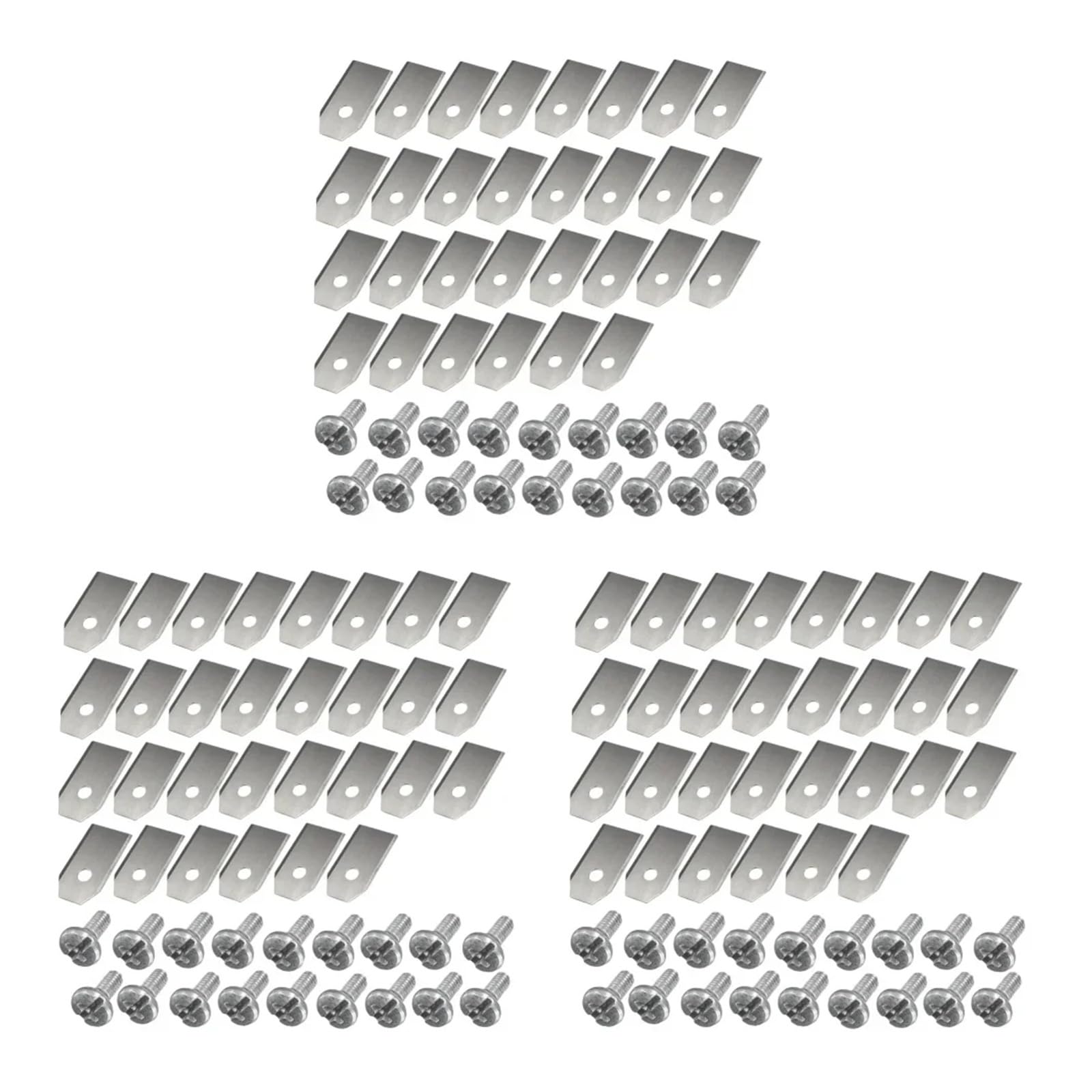 Cuchillas De Repuesto For Cortacésped (30-150 Unidades), Compatibles con Husqvarna, Automower, Gardena Y Robóticas (35 X 18 X 0,75 Mm)(Silver 90PCS)