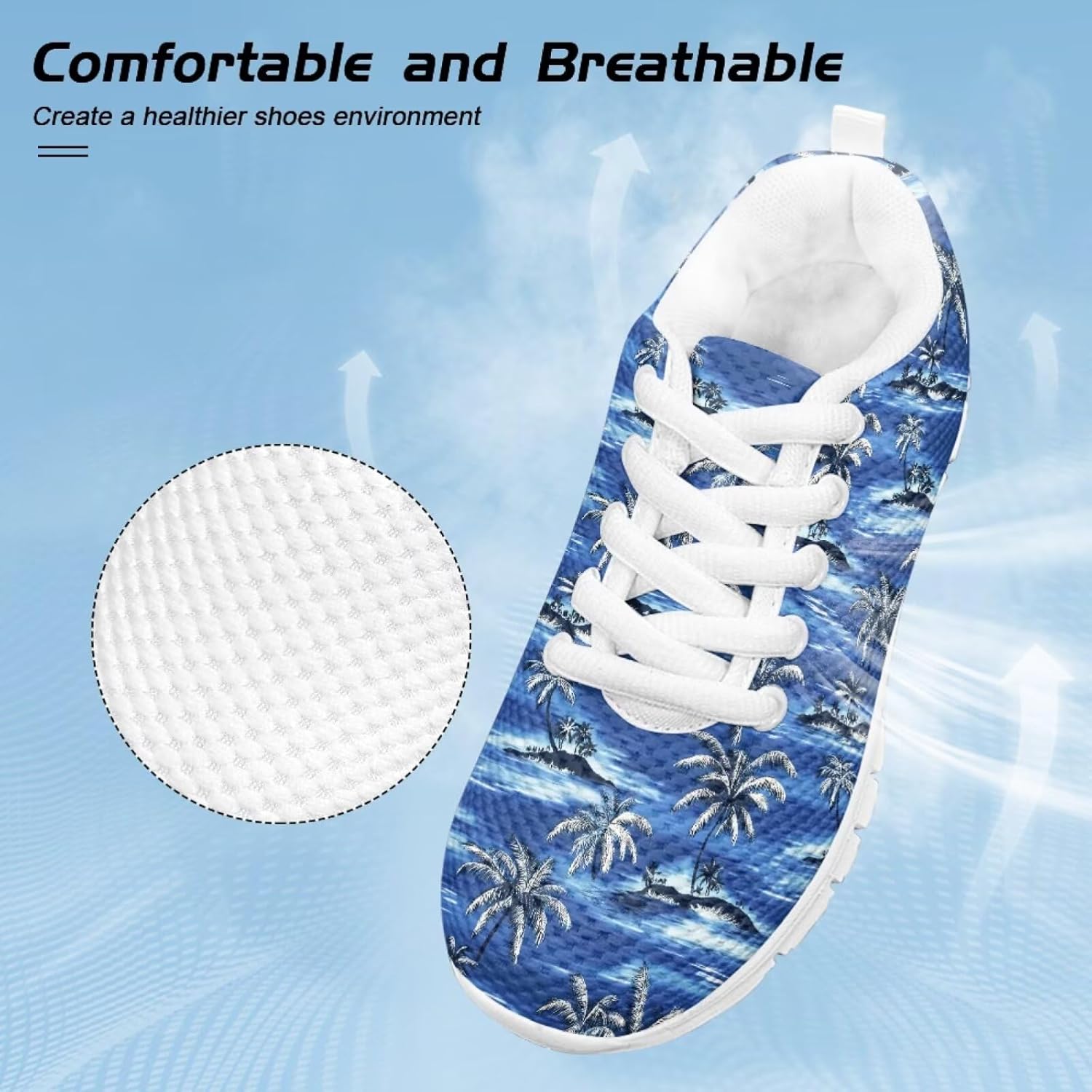 Funnydude Cool Print School Shoes for Boys Lightweight Tennis Shoes Lace up Walking Sneakers