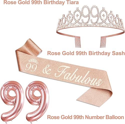 Miniatura 308 de Decoraciones de cumpleaños número 17 para niña, incluyendo tiara y banda de cumpleaños de 17, decoración para pastel y velas, globos de números