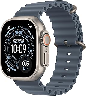 Apple Watch Ultra 3 GPS + Cellular 49mm Natural Titanium Case with Anchor Blue Ocean Band