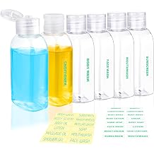 Cosywell Travel Shampoo Bottles 6pcs 3.4oz TSA Approved Travel Bottles for Toiletries Leak Proof Refillable Lotion Containers with Flip Cap Small Plastic Squeeze BottleClear