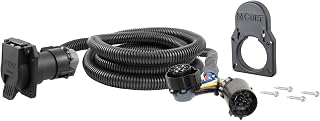 CURT 56072 7-Foot Vehicle-Side Truck Bed 7-Pin Trailer Wiring Harness Extension & Cover, Select Chevrolet, GMC