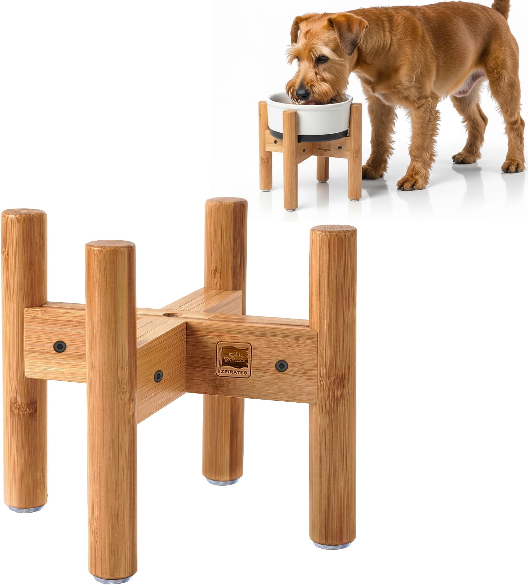 Dog Bowl Stand for Small-to-Medium Dogs - Adjustable