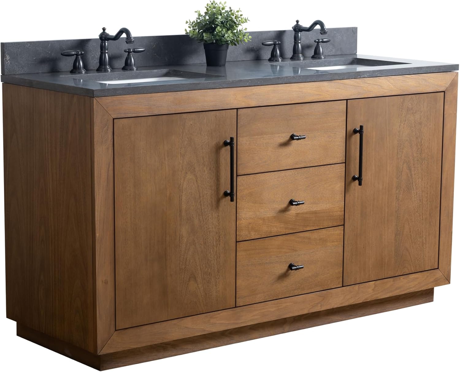 Amazon.com: HomeBeyond 60 Inch Bathroom Vanity with Double Sink ...