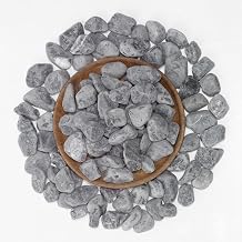 LOIOOJ Black Natural Gravel, 1-1.7 Inch Decorative Stones for Plants, Garden, and Landscaping 20LB, Ideal for Walkways, Vases, Crafting, Home Decor, and Outdoor Landscaping