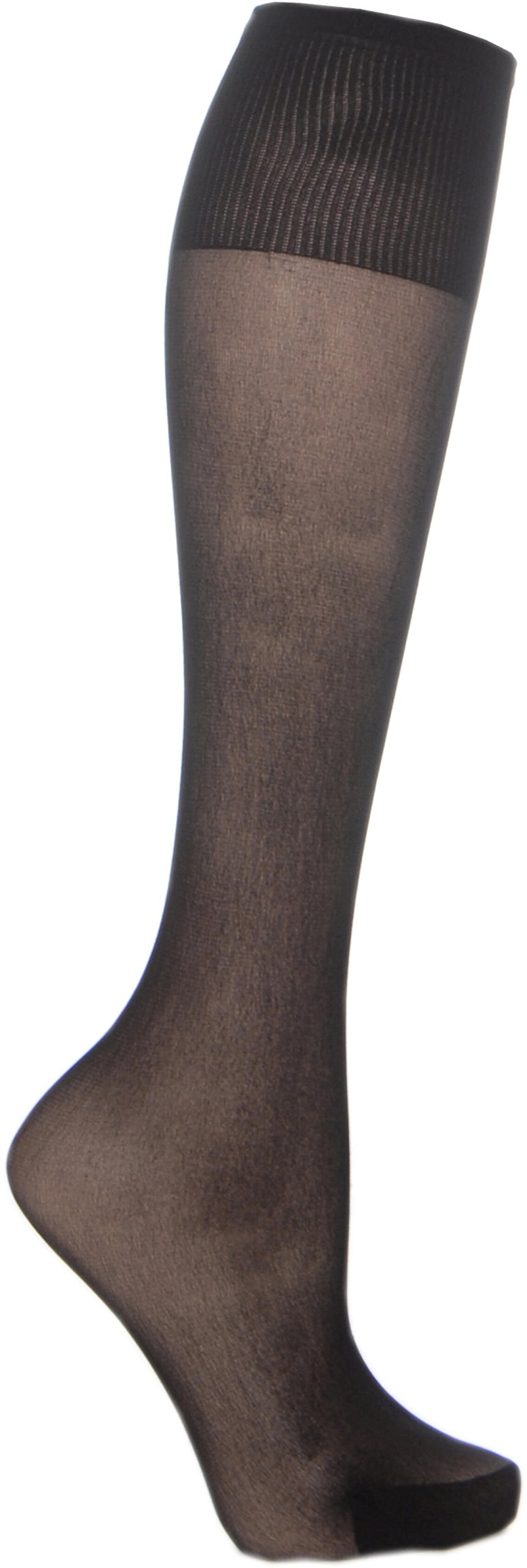 Cosyfeet Women's Black Extra Roomy Softhold® Premium Knee Highs 20 Denier - One Size Fits All