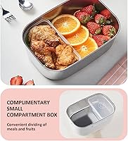 Vista 6 de Fiambrera eléctrica para automóvil/camión/hogar, a prueba de fugas, caja de calefacción portátil para adultos, lonchera para adultos, contenedor