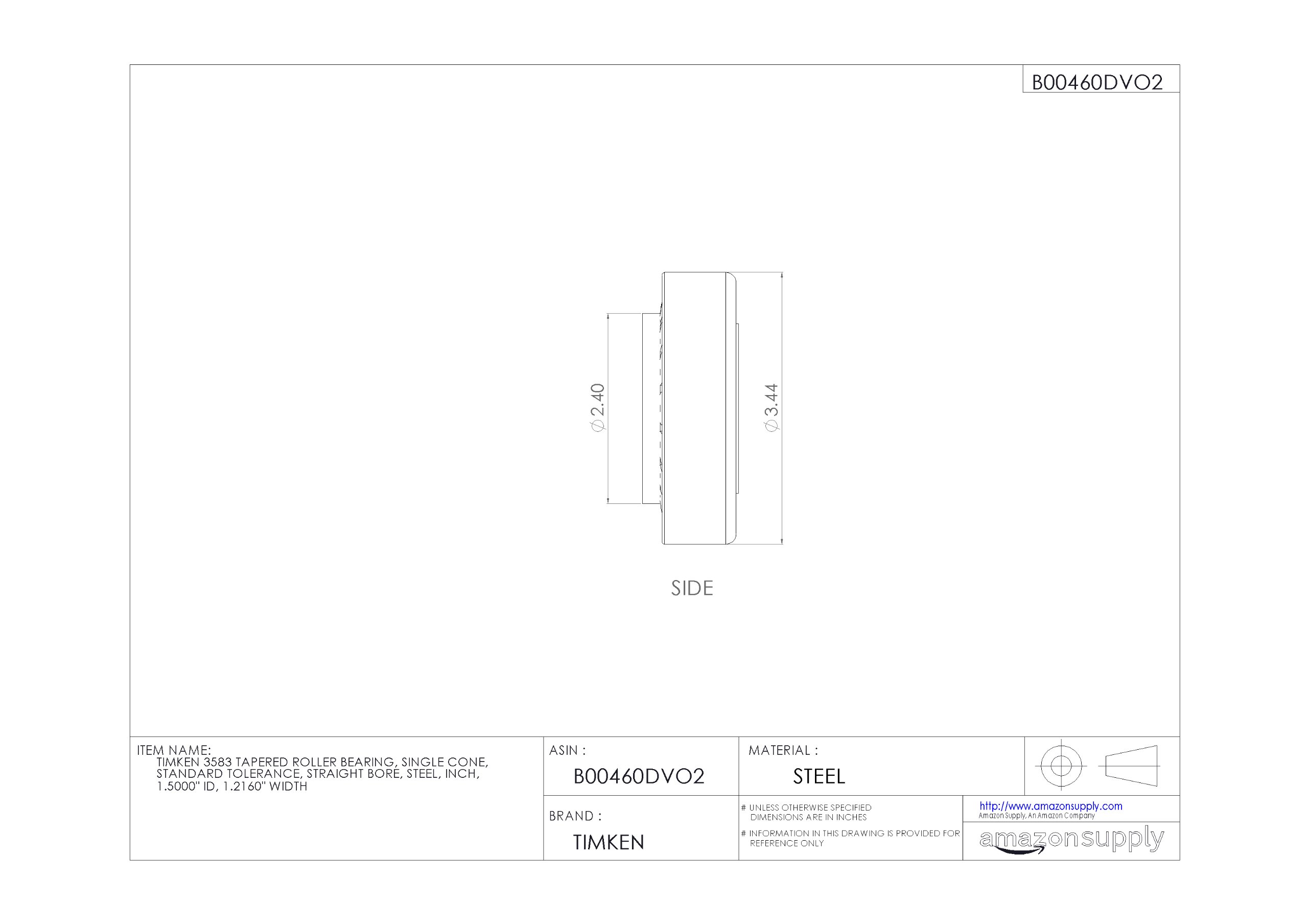 Cuscinetto A Rulli Conici Solo Tazza 26283 - Major Brand