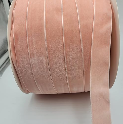 Miniatura 35 de Bobina de cinta de terciopelo de 10 yardas, disponible en muchos colores Verde