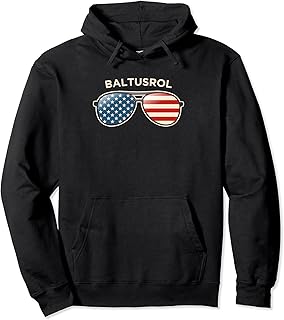 Baltusrol, NJ Vintage US Flag Sunglasses Pullover Hoodie