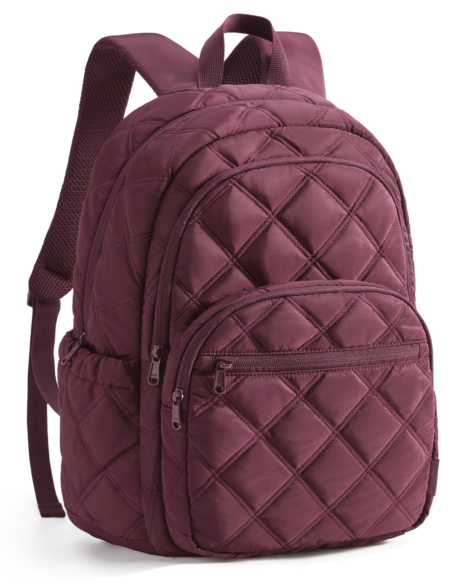 BAGSMART College Laptop Backpack,Cute Travel Backpack for Women,Quilted Computer Bookbag