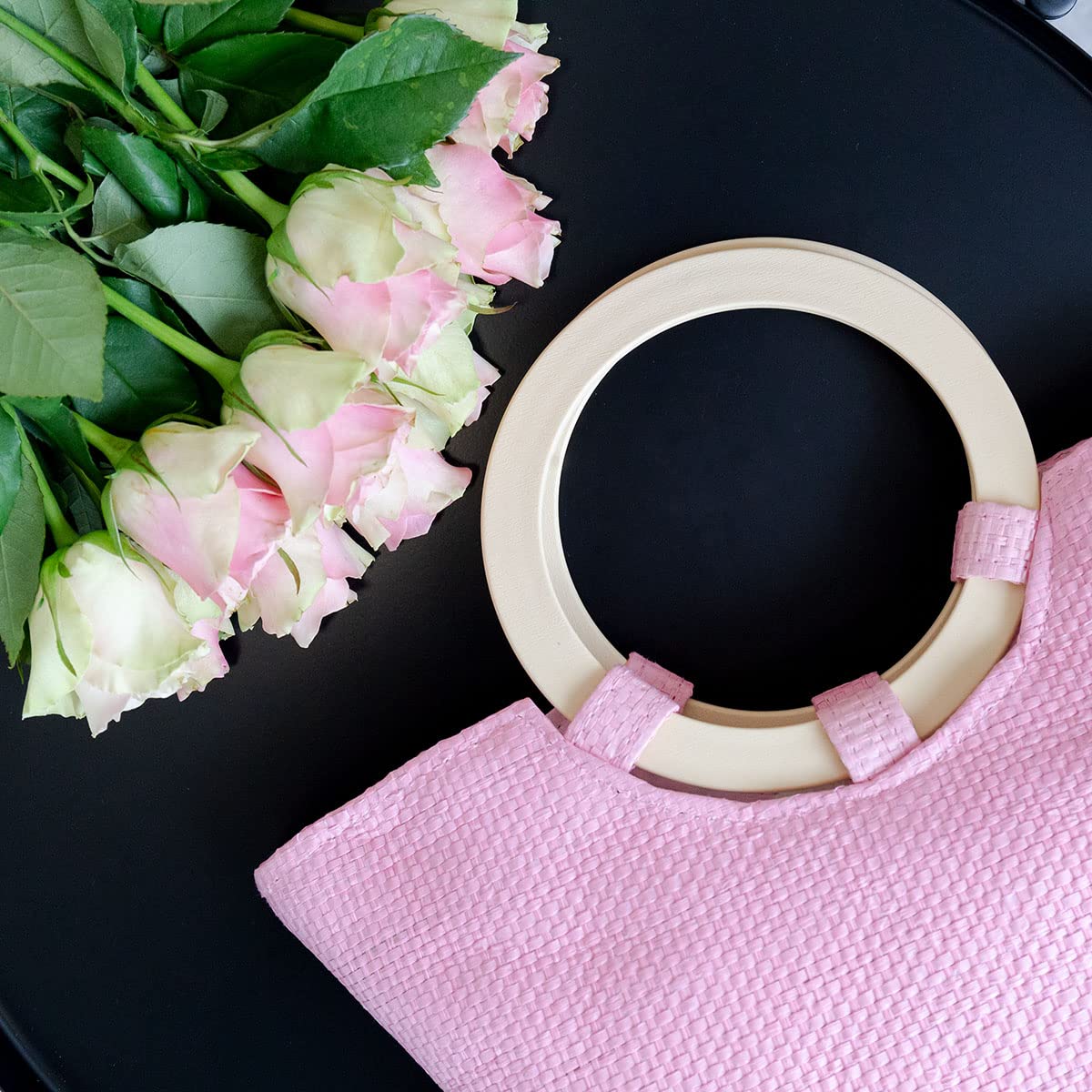 Set da bagno Accentra PINK ROSE in borsa, gel doccia, lozione per il corpo, bagnoschiuma, scrub corpo, sapone, bomba da bagno, spugna e guanto esfoliante, set regalo benessere per donna
