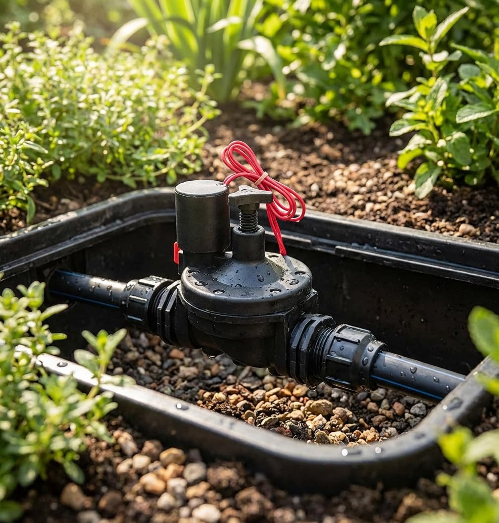 Suinga Set di 4 Elettrovalvola Irrigazione automatica 3/4" 24 V 25mm con regolatore flusso per programmatori irrigazione elettrica di qualsiasi marca