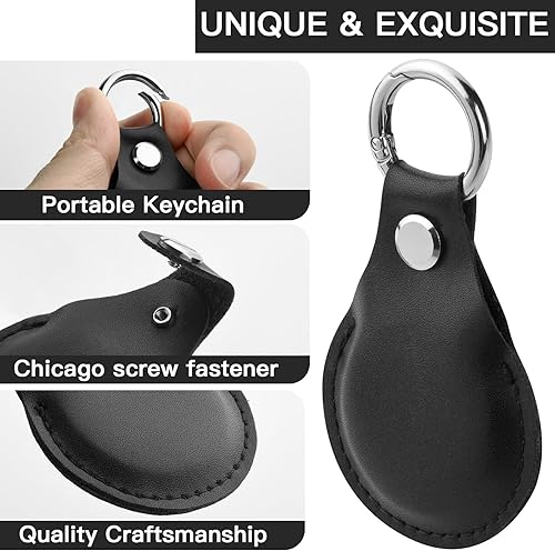 Miniatura 4 de Funda para Chipolo POP Tracker Tag, funda protectora de piel sintética de microfibra con llavero compatible con Chipolo ONE/ONE Spot/One Point y